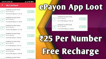 ePayon App Huge Loot - ₹25 Per Number Free Recharge ! Free Mobile Recharge Apps 2022