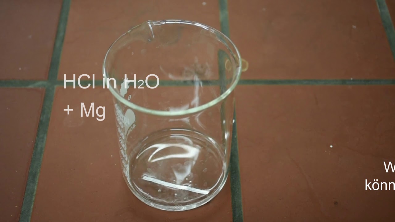 Reaktionsgleichung Magnesium Und Salzsäure Reaktion von Magnesium mit Salzsäure - YouTube