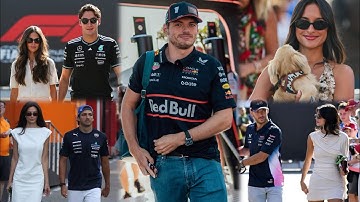 Max Verstappen Charles Leclerc Carlos Sainz & more drivers arrive with girlfriends on raceday | BTS