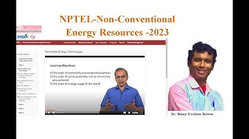 NPTEL Non Conventional Energy Resources 2023