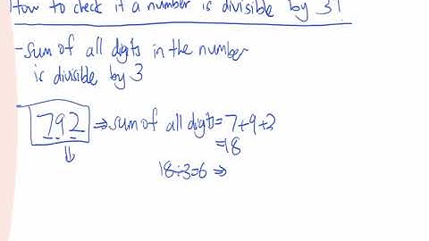 Divisibility Rules of 3 - check if a number is divisible by 3