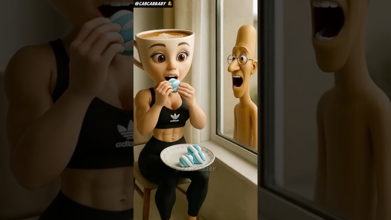 Where did her LAST marshmallow go... ๐ฑ #shorts #tungtungtungsahur #ballerinacappuccina