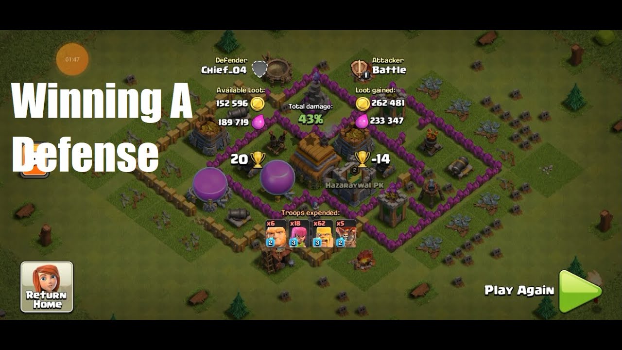 Town Hall 6 defense | Defensive Base | Clash of Clans | Chief Gaming ...