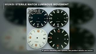 Miuksi 31mm sterile watch dial luminous fit NH35 ETA2824 2836 Miyota8205 8215 821A Mingzhu DG2813 38