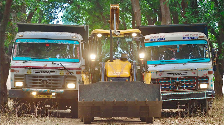 JCB 3DX Fully Loading Village Mud in Tata LPK Tipper and Tata 2518 Ex Truck