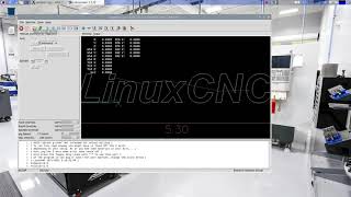 LinuxCNC fresh installation on Raspberry Pi 4B captured with vokoscreen