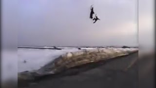 HUGE sled jump!