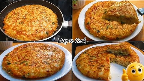 5 minutes! Easy Breakfast Recipes!Easy & Quick Spanish Omelette Recipe!Egg Breakfast Recipe