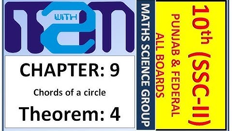 Class 10th maths science group Chapter 9 Theorem 4 PTB
