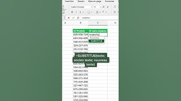 Comment utiliser la fonction SUBSTITUE sur Excel? #astuceexcel #excelfrancais #raccourci