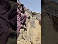 Stone Mining on Cliff Edge 😱#extrememining #clifflife #miningrisk #manualpower