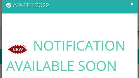 Ap Tet notification 2022 latest news