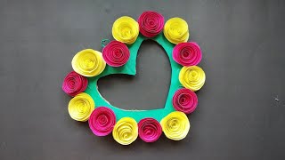 Paper Flower Wall Hanging DIY Craft//Wall Decoration Ideas//How to Make Wall Hanging at Home
