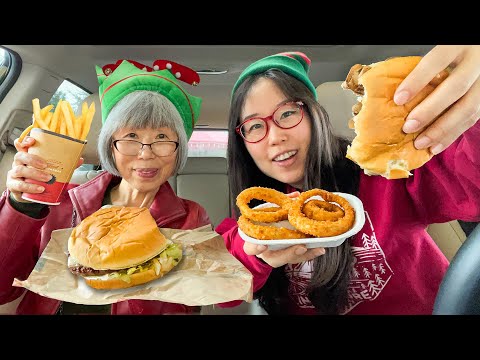 BURGERS & FRIES at Local 1950s Drive-In 🍔 ft Onion Rings & Crab Sandwich