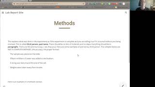 How to Write the Methods Section of a Scientific Report