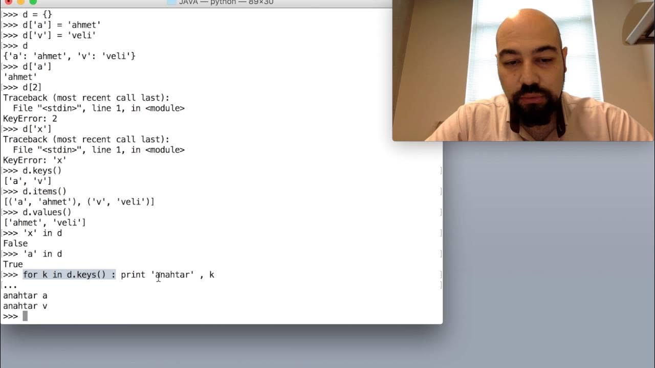 Python 5: Hash Table / Dictionary kavramı ve basit komutlar - YouTube