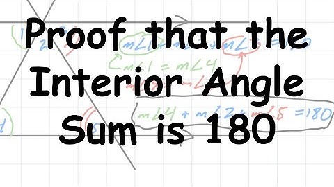 PROOF that the interior angles of a triangle add to 180