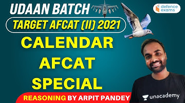 Udaan Batch: Calendar AFCAT Special | Maths | Target AFCAT 2 2021 | Arpit Pandey