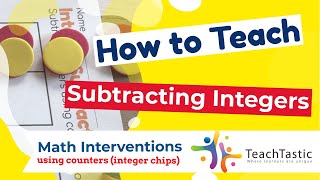 How To Easily Teach Subtracting Integers Math Intervention Using Counters