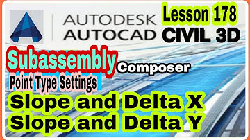#Lesson178 #LandSurveyor #CiviL3D #SubAssembly Composer | Slope & Delta X & Slope & Delta Y #Urdu