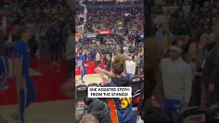 GPII ➡️ Fan ➡️ Steph ➡️ 3-ball 🔥 (via jonclement17/IG)