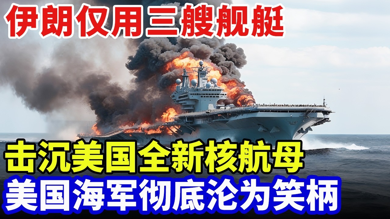 伊朗海军杀疯了，仅用三艘舰艇，击沉美国全新核航母，专家：美国海军彻底沦为笑话【军事零距离】