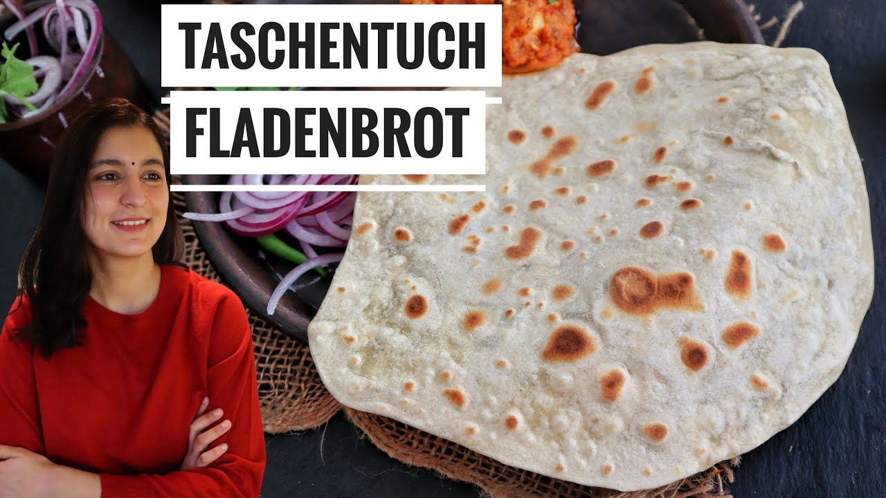 Taschentuch Fladenbrot 😲 - Roomali Roti - Indisches Fladenbrot selber machen