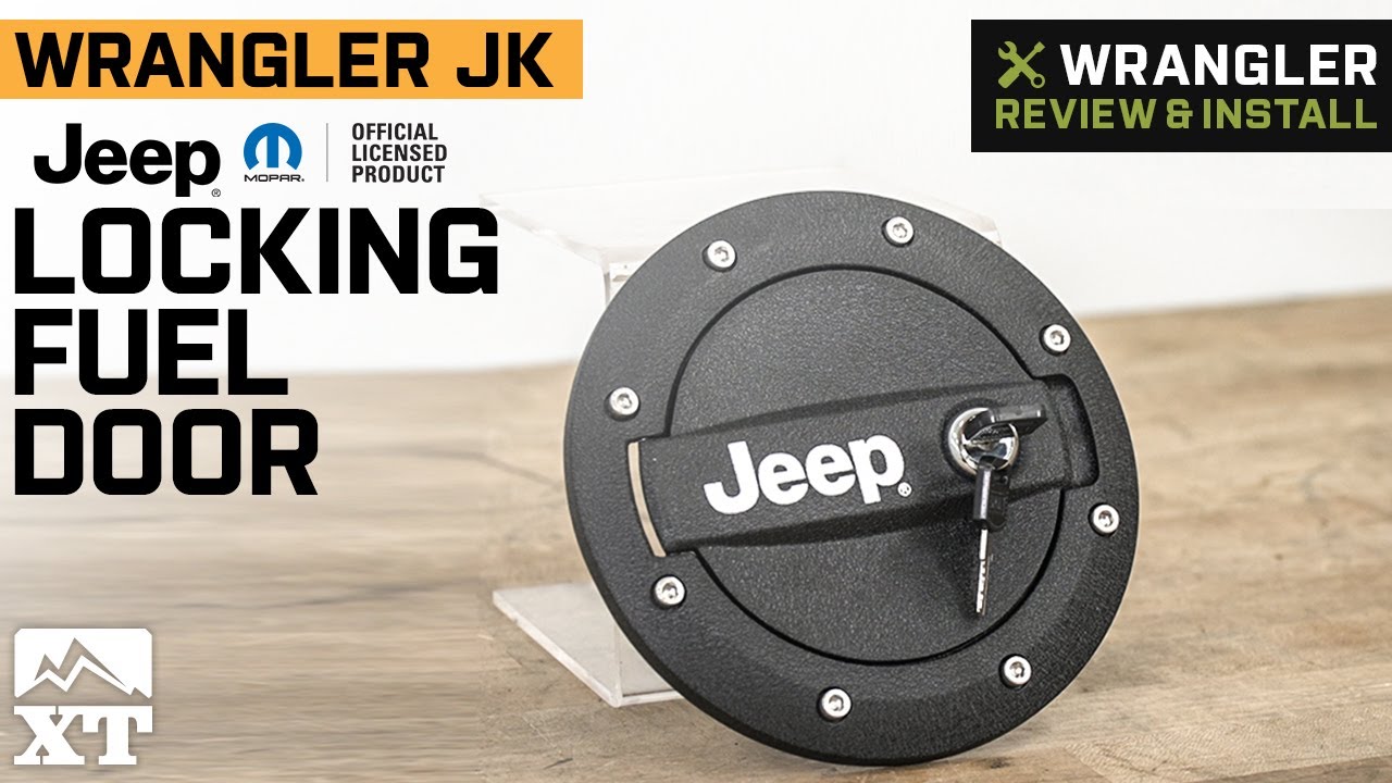 Jeep Licensed by RedRock Jeep Wrangler Locking Fuel Door with