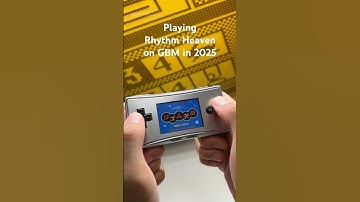 Playing Rhythm Heaven on Nintendo Gameboy Micro GBM in 2025 #retrogaming #console  #nintendo