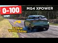 2024 mg mg4 xpower review 0100 14 mile 1000 braking