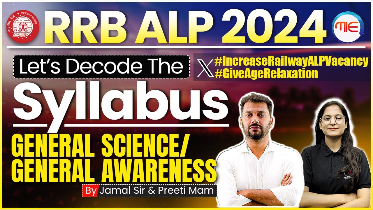 RRB ALP New Vacancy 2024 Syllabus RRB ALP Syllabus 2024 General