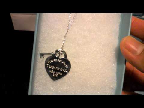 Photo Heart Tag With Key Pendant Tiffany