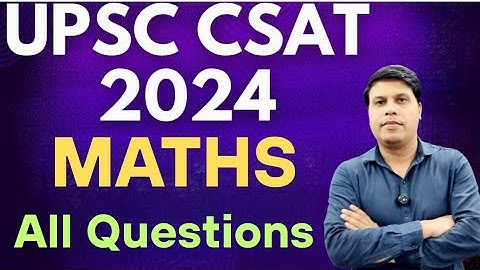 UPSC CSAT 2024 Paper Solutions | CSAT 2024 Question Paper | CSAT Maths Tricks