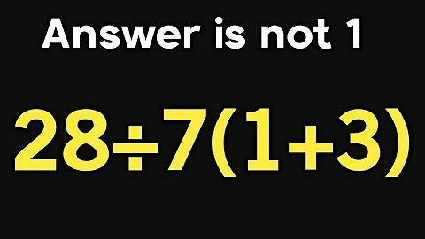 28÷7(1+3) = ❓ / Most people get this simple math question wrong / PEMDAS rules question