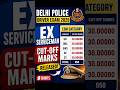 SSC Constable Driver Delhi Police Ex Servicemen Cut Off Marks | #delhi #driver #police #ssc #shorts