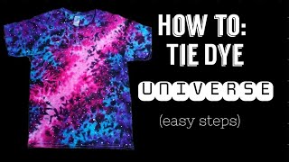 How to Tie Dye: GALAXY \/ UNIVERSE (using acrylic paint, easy steps)