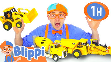 Blippi Learns Colors with Color Balls Machine! | 1 HOUR OF BLIPPI TOYS | Educational Videos