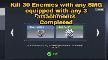 Kill 30 Enemies with any SMG equipped with any 3 attachments | SEASONAL Sub Gunner COD Mobile