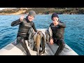 Winter spearfishing escape to the Mediterranean sea - searching for sea bass