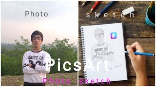 How to convert  photo into a sketch using mobile phone { PicsArt editing tutorial } #sketch screenshot 2