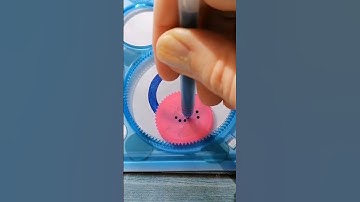 How many circles were drawn? 🤔Design ruler #Spirograph Retro Design Tin Drawing Set #2024 #shorts 48