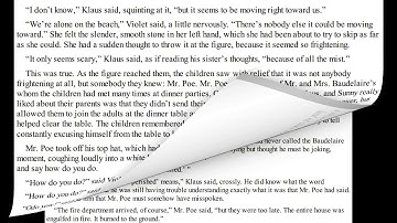 The Bad Beginning Chapter 1