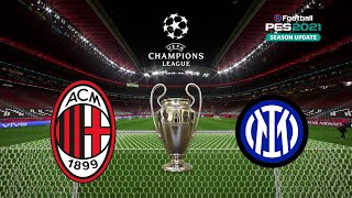 🔴 AC Milan vs Inter Milan | UEFA Champions League 2022-23 | eFootball PES 2021 Gameplay