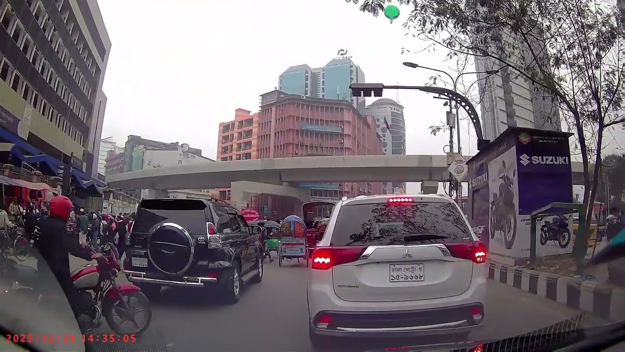 Winter Commute Back Home | Motijheel to Jurain | Toyota Prius Dashcam |  Dec 29, 2025
