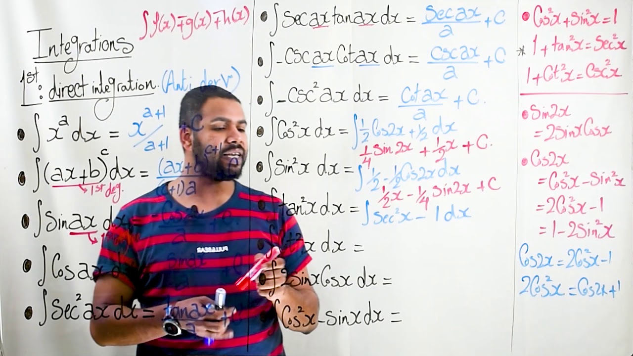 Direct Integrations - rules and some tricks - ثانوية عامة - Video #1