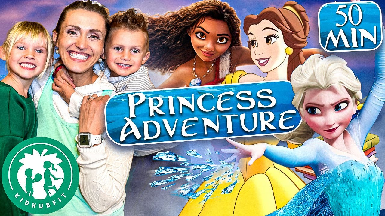 Active Princess Adventures with Moana, Elsa, and Belle! 👑 Kids Exercise Games 💪 Fun Disney Workout!