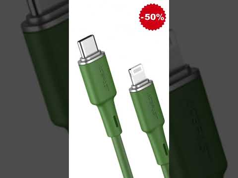 Acefast cable MFI USB Type C - Lightning 1.2m, 30W, 3A green (C2-01 oliver green) #subscribe #viral