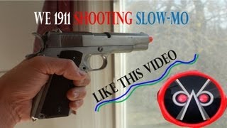 WE 1911 Gas Blowback Pistol Shooting (with Slow Motion)