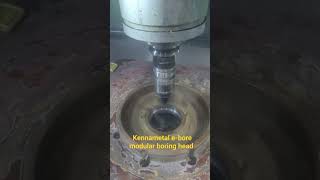 e-bore 3.875' bore in mild steel plate. 600 rpm .004ipr. .010' #e-bore, #apocalypsis, #WarOfAges