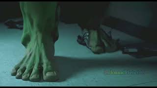 Upscaled Hulk 2003 First Transformation - Feet Muscle Growth Slow And Reversed